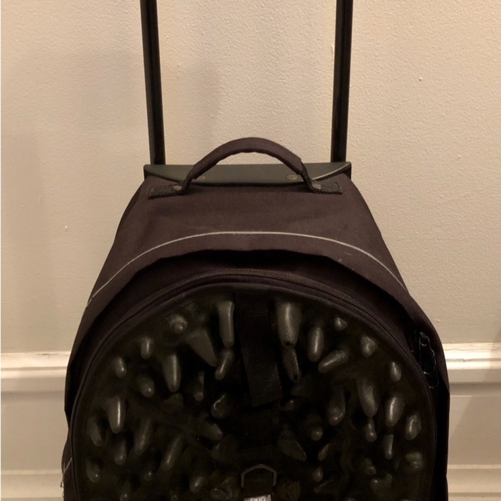Craig Morrison Bug Vintage Rolling Backpack Suitcase Unisex Black Latex Spikes - Picture 11 of 11